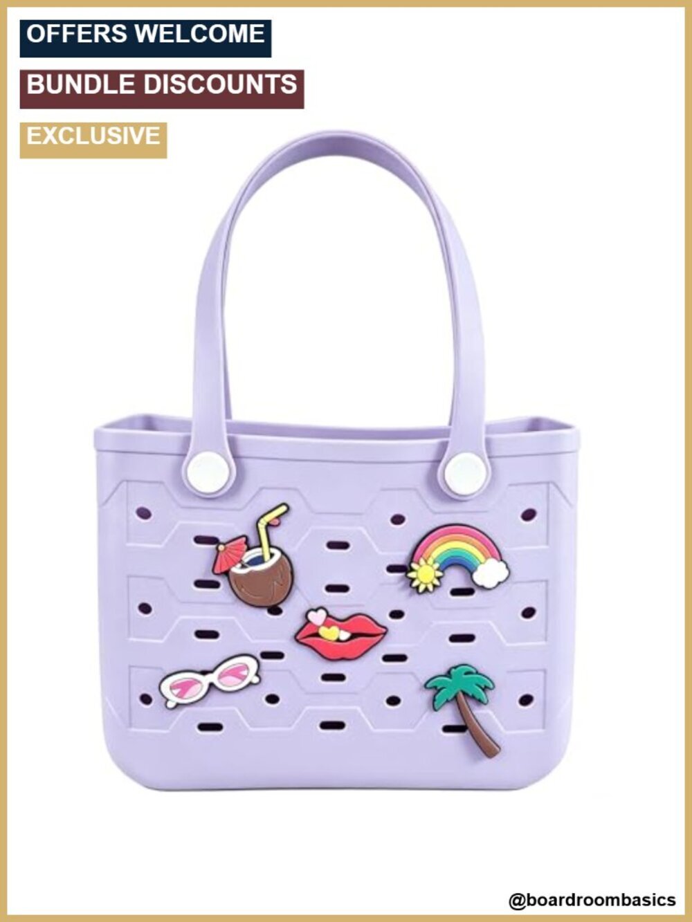 EVA Rubber Waterproof Sandproof Beach Tote Bag Large Capacity Easy Clean